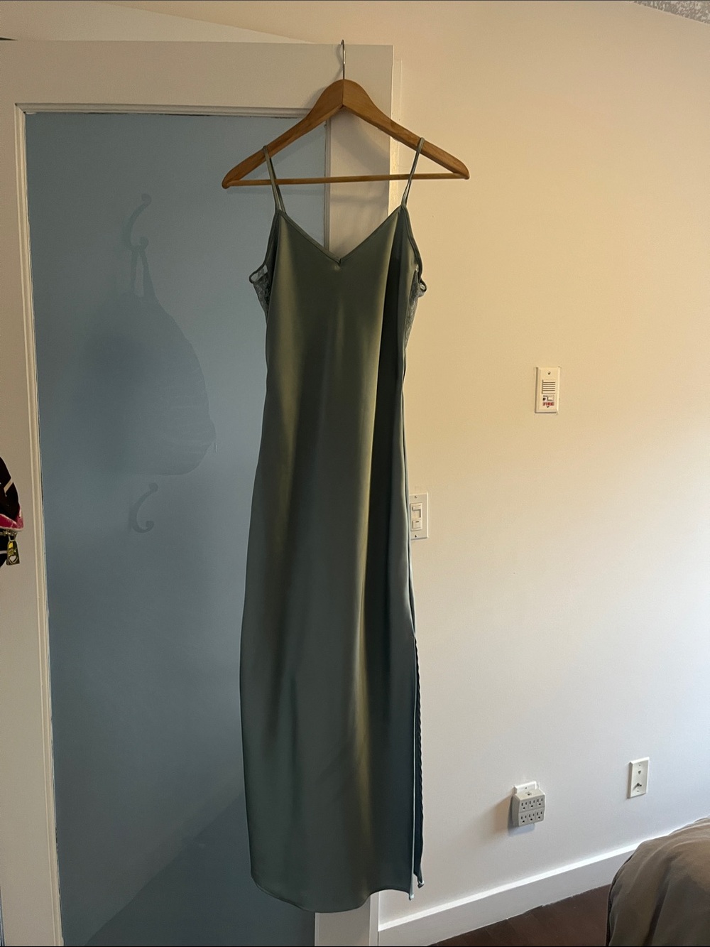 House of Harlow 1960 Slip Dress in Light Sage